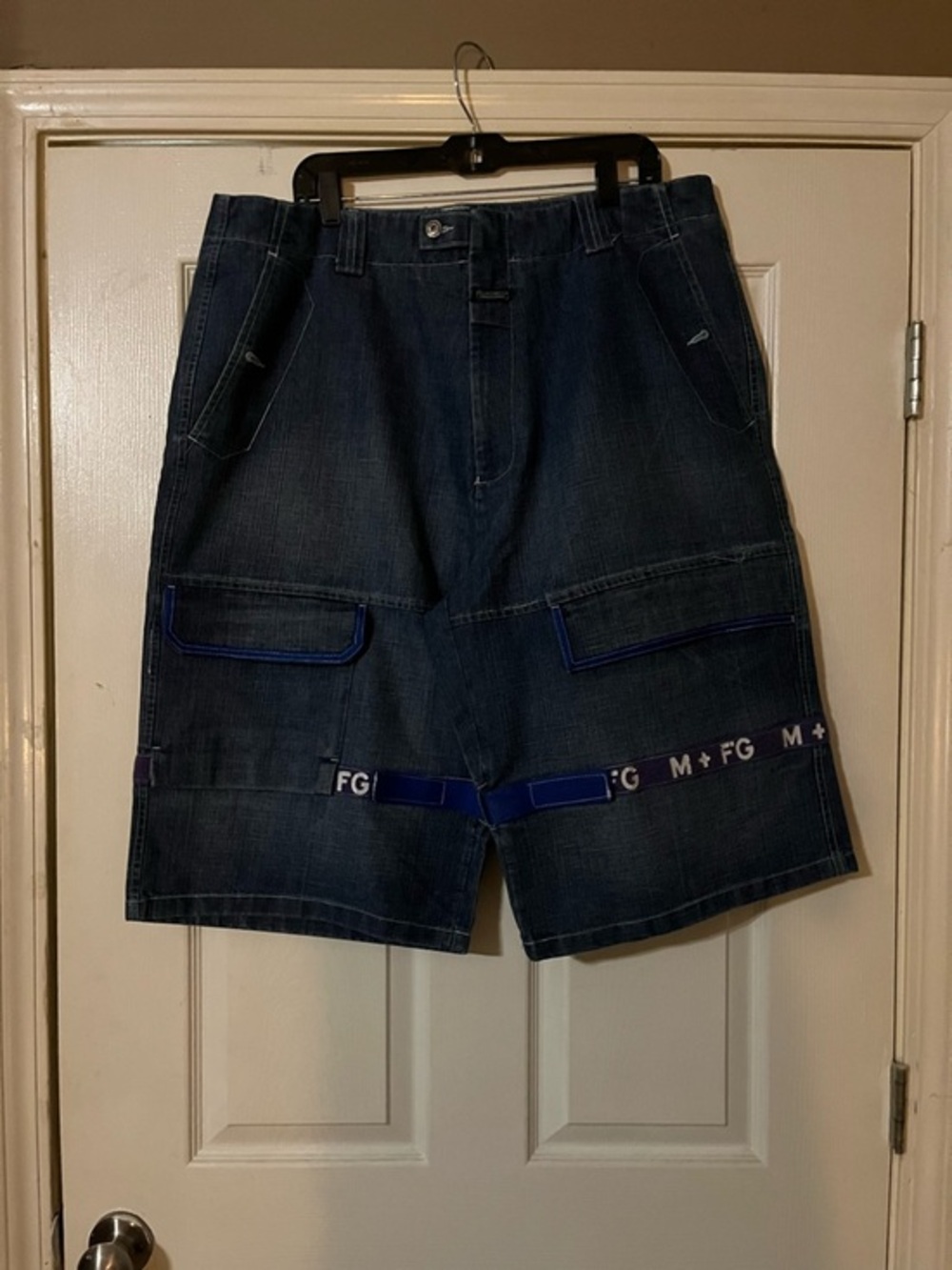 Vintage Marithe Francois Girbaud Men's Cargo Denim Shorts Adjustable Pockets